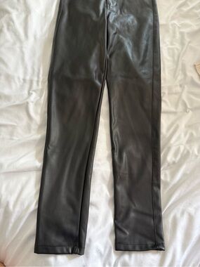 Wet Seal Men's Black Faux Leather Trousers